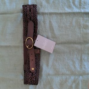 NWT Anthropologie Brown Leather Belt